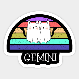 Cat Horoscope Gemini Sticker